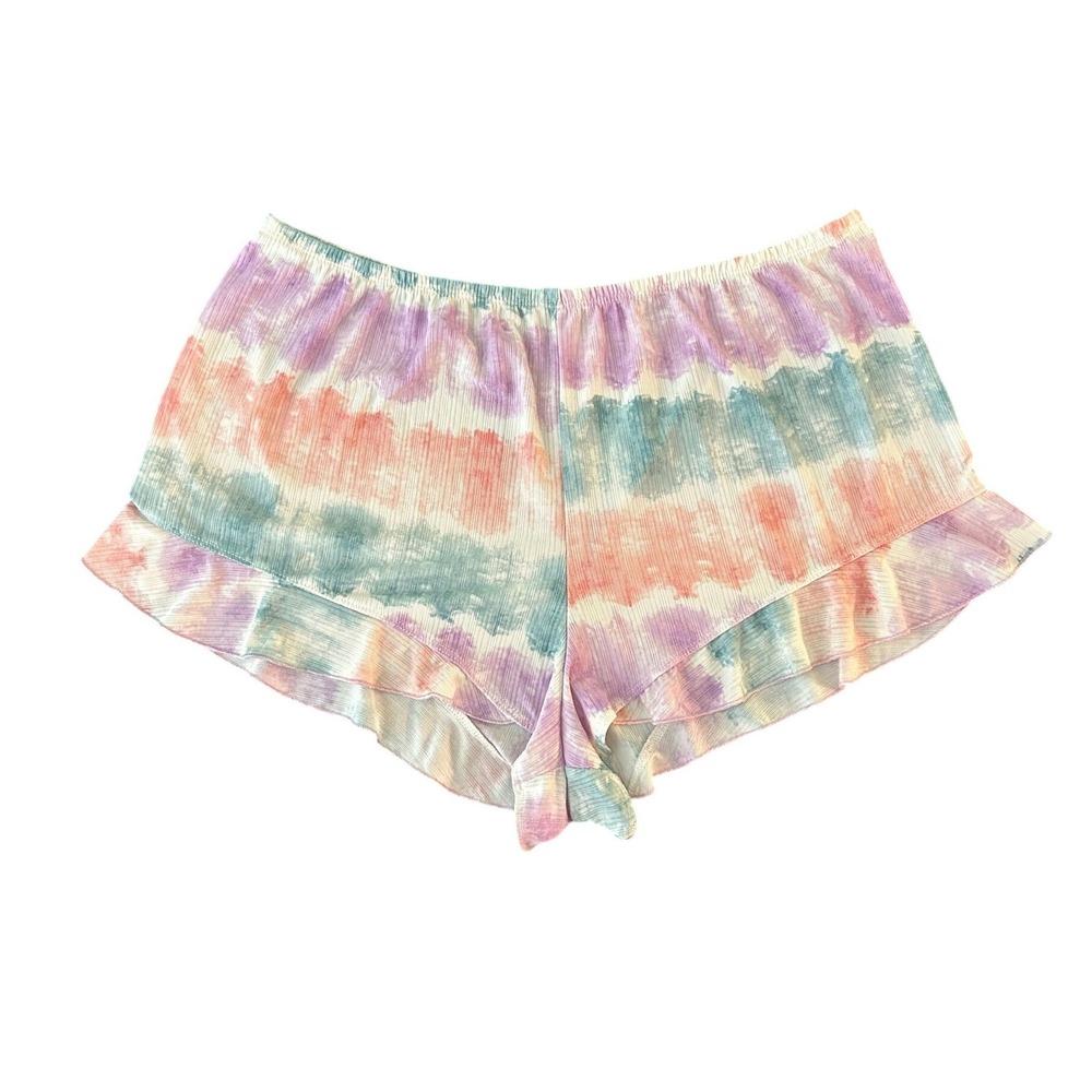 Secret Treasures Tie Dye Pajama Shorts XL Pastel Sleepwear (1280)